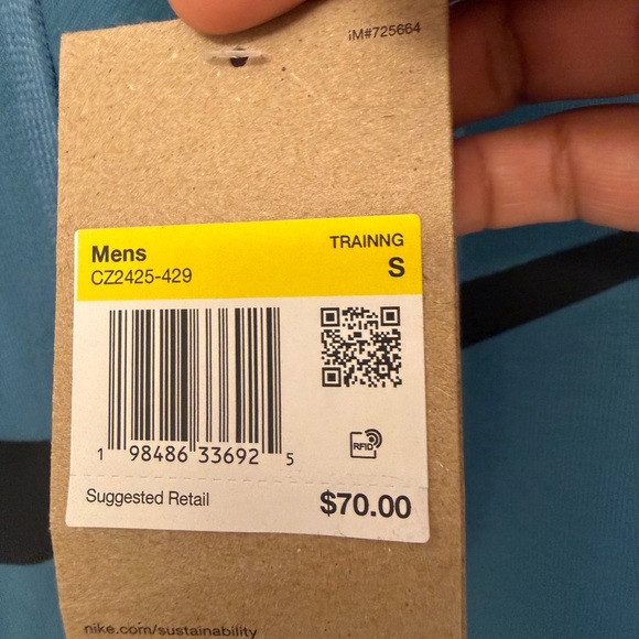 Nike Dri-Fit men’s Training Blue Hoodie size S new!! - Picture 4 of 7